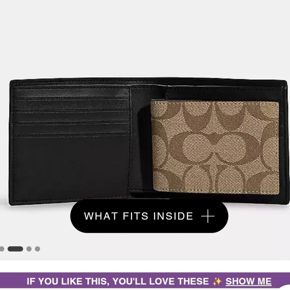 3 In 1 Wallet In Blocked Signature Canvas - Picture 2 of 6